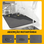 Tapete Escorredor de Louça Absorvente Primar™ + 3 Panos de Microfibra de Brinde
