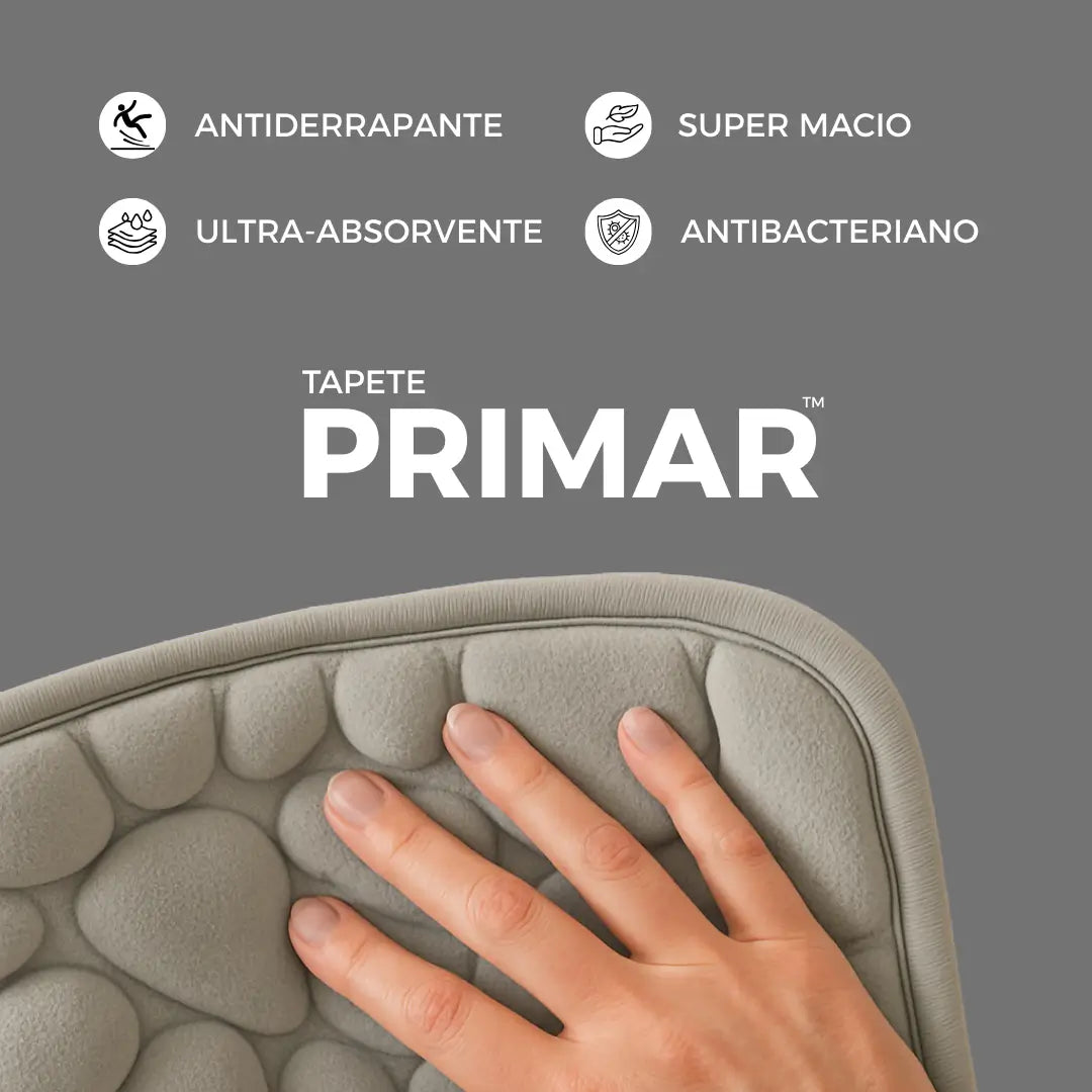Tapete para Banheiro Antiderrapante Primar™ - PAGUE 1 LEVE 2