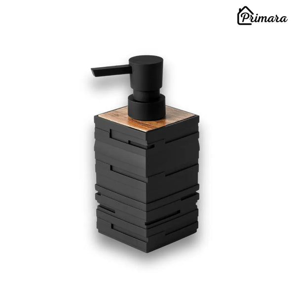 Dispenser De Sabão com Acabamento em Madeira