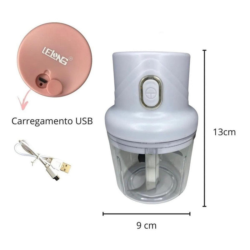 Mini triturador de alimentos elétricos 3 lâminas - Loja Primara