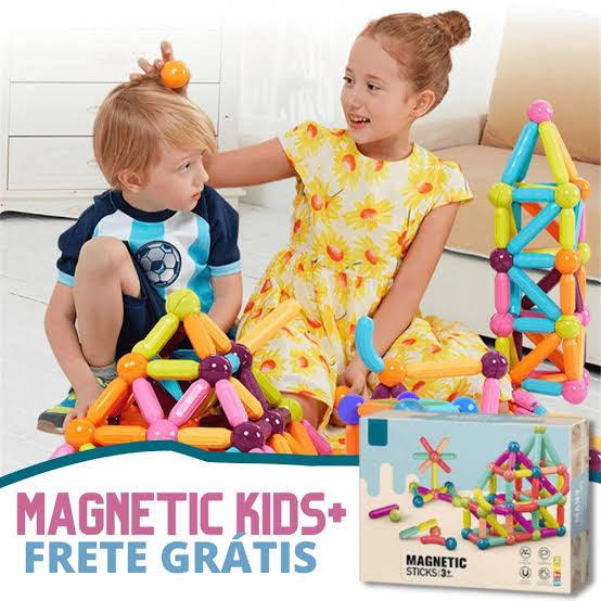 Magnetic Kids - Conjunto de Bolas e Hastes Magnéticas - Loja Primara