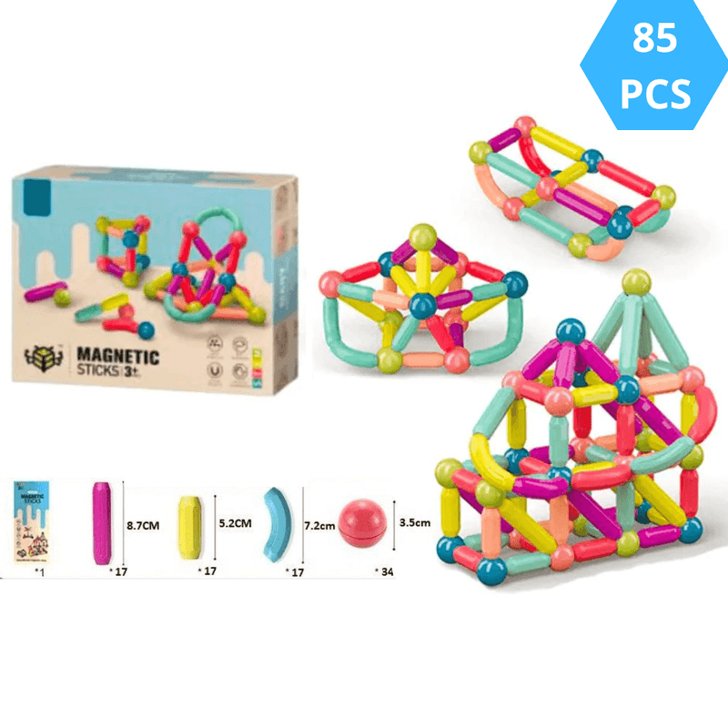 Magnetic Kids - Conjunto de Bolas e Hastes Magnéticas - Loja Primara